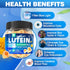 Sugar Free Lutein 20mg & Zeaxanthin Eye Supplement Plus EPA 190mg & DHA 80mg, Eye Vitamins Filled Gummies with Selenium & Zinc, Bilberry, Goji Ber...