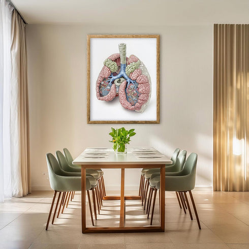 Posterizer 1 pcs-detailed anatomical illustration of the human lungs 4-Teachers & Classrooms-Abstract & Modern Art-School and classroom art- unfra...