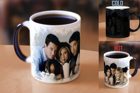 Morphing Mugs Friends the Television Show - The One with the Milkshakes - One 11 oz Color Changing Heat Sensitive Ceramic Mug – Image Revealed Whe...
