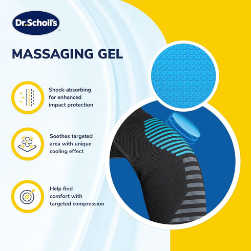 Dr. Scholl's Compression Shoulder Support with Massaging Gel, Breathable Fabric, Shock-Absorbing Shoulder Brace for Shoulder Pain Relief, Built-in...