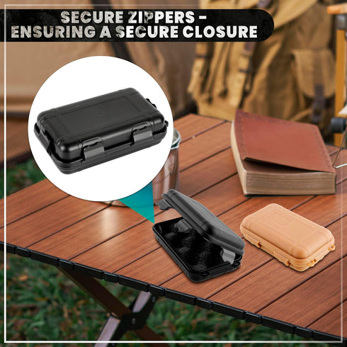 The Little Green Change 2Pcs Waterproof Storage Case with Foam - Plastic Waterproof Box for Camera Foam Box Waterproof Storage Containers Camera C...