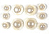 White Pearl Button with Gold Rim Marbleized Outer Fashion Buttons Design Sets 11pc. (#41 (5pc 1-1/16 '' & Six pc 3/4'' White Pearl Button with Gol...