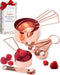 Copper Measuring Cups and Spoons Set – 8-Piece Stackable Stainless Steel Metal Measuring Utensils – Stylish and Sturdy Rose Gold Kitchen Accessori...