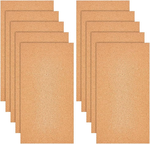 OLYCRAFT 10 Sheets Cork Sheets 12x6.1 Inch Thin Cork Roll 1mm Thick Brown Cork Board Rectangle Cork Tiles Cork Mats for Coaster Placemat Kitchen D...