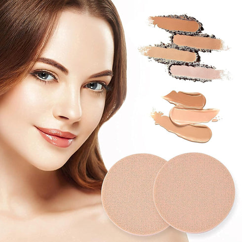 Round Sponge Puff Set,12 Pcs 2.2 Inch Facial Powder Puffs Foam Sponges For Liquid Foundation Makeup, Facial Cleansing...