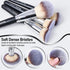 16Pcs ULTRA SOFT Black labeled Makeup Brushes set Contains large powder Flat Foundation Blending Blush Face contour Concealers Brush (16Pcs Matte ...