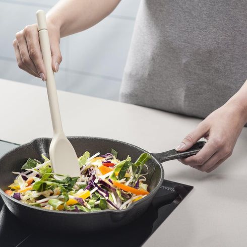 Zeal Scratch Non-Stick Cooking Spoon, Silicone, Cream, 30 cm...