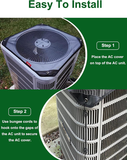 Air Conditioner Cover, Universal AC Cover for Outside Unit, Mesh Air Conditioner Covers for Outside Defender Outdoor, All Season Protection (36" x...