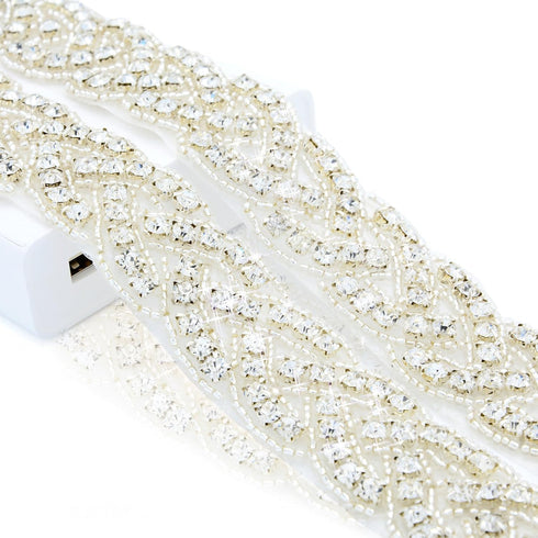 ShiDianYi Crystal Trim 1 Yard Rhinestone Trim Bridal DIY Wedding Headpiece...