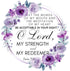 Fabric Panel 16"x16" Bible Verse 100% Cotton Quilting Panel Square Psalm 19:14 AM346...