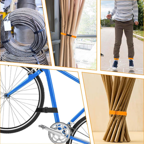 4 PCS Bike Rack Straps Reusable Bike Wheel Strap Adjustable Bike Straps for Rack Bike Straps with Durable Hook Bike Stabilizer Straps MTB Accessor...