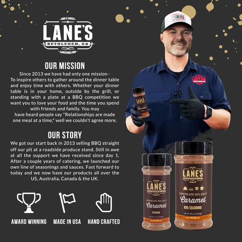 Lane's Chocolate Sea-Salt Caramel Seasoning, All-Natural Sea Salt Caramel Chocolate Seasoning for Cake, Hot Beverages & Popcorn Flavoring Seasonin...
