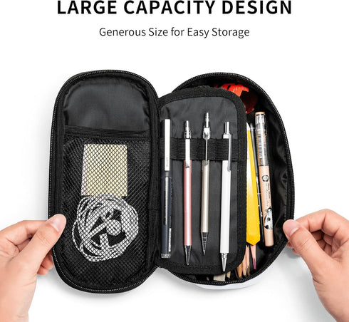 Dog Pencil Case Big Capacity Pencil Bag with Zipper Stationery Organizer for Supplies Office College Adults...