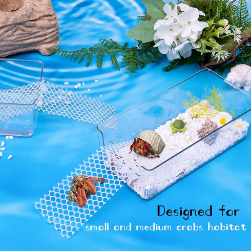 2 Pack Large Hermit Crab Water Tank,Hermit Crab Pool with Climbing Ramps,Hermit Crab Accessories Hermit Crab Salt Water for Medium or Large Hermit...