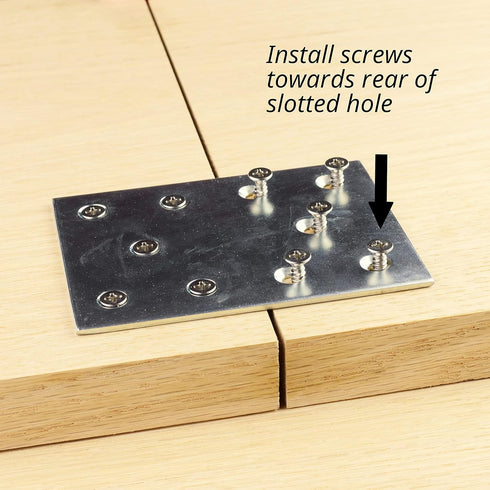 Clamping Mending Plate | 4" x 3" | Straight Steel Bracket Brace Repair Tabletop, Panel Connector | Galvanized Wood Table Top, Connecting | Clamp F...