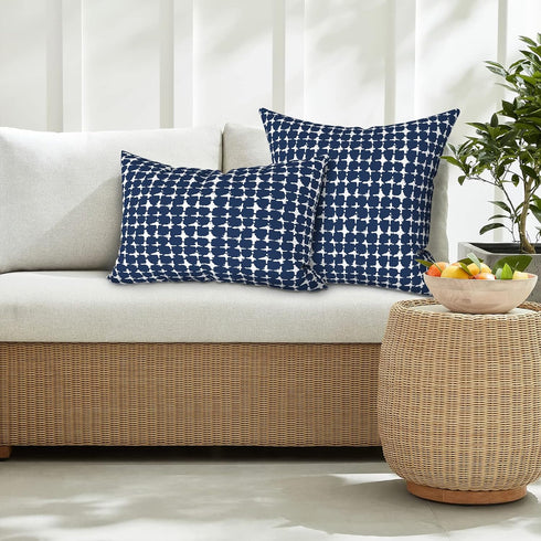 Outdoor Waterproof Pillow Covers ONLY, Square Decorative Double Printed Pillow Cases for Patio Couch Porch Chairs Pack of 2 (18 x 18 Inch,Tie-dye ...