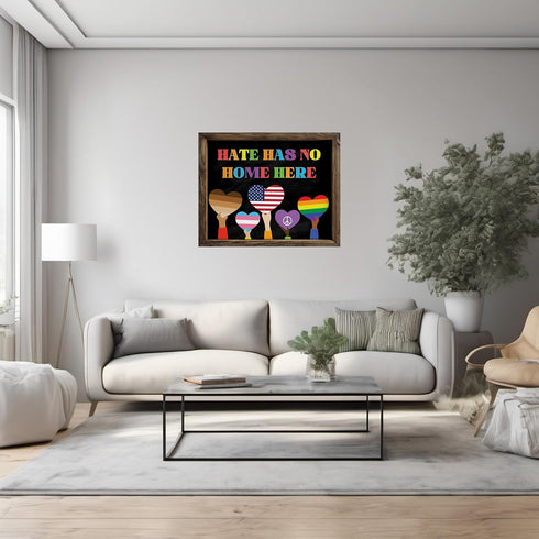 Posterizer 1 pcs-hate has no home here poster-Gay & LGBTQ Art-Motivational & Inspirational Gift for Queer, Bi, Lesbian-Gift for Teachers-School ...