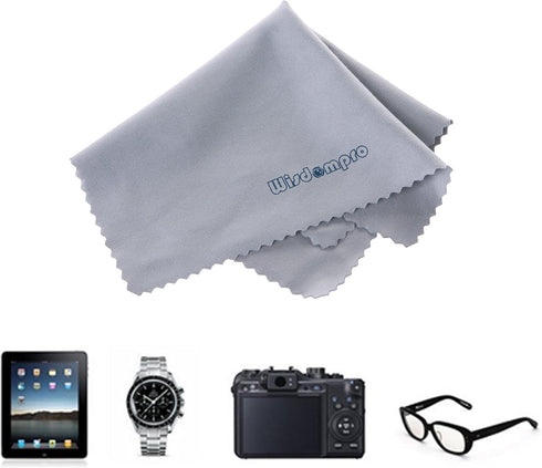 Wisdompro 12-Pack 6 x 6 Inches Microfiber Cleaning Cloth for Camera Optical Lens, Glass, Cell Phone, iPad, Tablet, Laptop, LCD TV, Computer Screen...