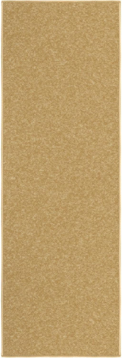 Sweet Home Stores Washable Non-Slip Solid Design Rubberback Runner Rug for Kitchen, Hallways, Bathroom, Entrance, Bedroom, 20" x 59", Beige...