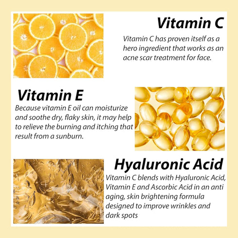 vitamin c face serum hyaluronic acid, vitamin e,Skin care,beauty, korean skin care,personal care products, Anti ageing,Anti wrinkles, Smoother and...