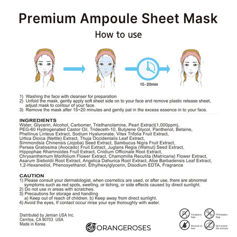 10 Pcs Combo Vital Ampoule Sheet Mask, Korean Facial Skincare Sheet | Simple & Effective Skincare Routine | Moisturization | Wrinkle Care | Bright...
