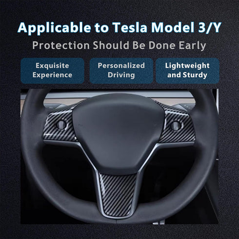 Tesla Interior Decoration Protection Patch, Suitable for Model Y/3 Steering Wheel Button Decoration Patch (Matt Withe)...