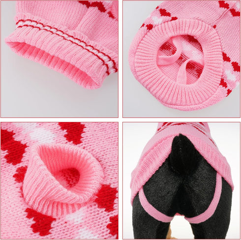 Dog Sweater Turtleneck Pet Sweaters Winter Coat Apparel Warm Knitted Holiday Clothes for Cat and Puppy (Medium)...