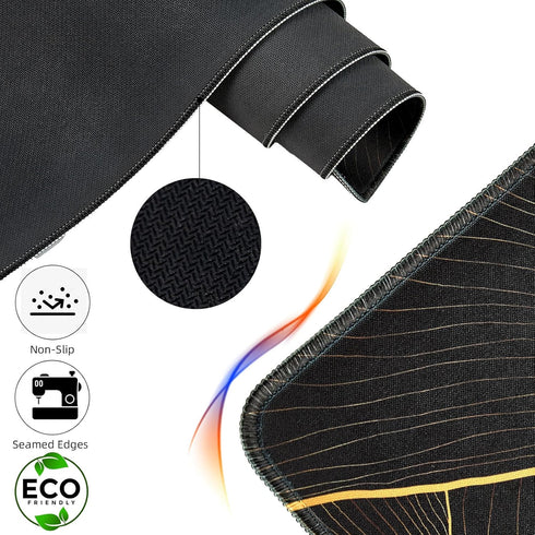 Large Gaming Mouse Pad for Desk, Desk Mat with Seamed Edges, Waterproof Desk Pad, Non-Slip Rubber Base, 31.5x11.8 Inch Keyboard Pad Computer Mat, ...