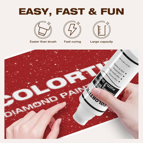Diamond Painting Sealer Glue - 120ml High Gloss Shine Finish and Long Lasting Top Coat Glue for Home DIY Diamond Painting and Puzzle Glue (4oz)...