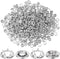 KIKOOD 60 Sets 9.5mm Snaps Buttons Fastener Metal Silver Open-Ring Cap Gripper Grip Stain Steel Prong No-Sew Button Studs for DIY Baby Jeans Cloth...