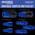 Master Elite Series 7 Piece Air Hose Fittings Set Kit - 2 Universal Air Couplers & 5 I/M Industrial Type Plugs, 1/4" NPT Male & Female Threads - A...