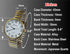 Super Large Face Easy to Read Two-Tone Stretch Band Watch...