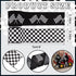 Racing Flag Black White Ribbon Wired Edge Ribbon, Plaid Check Burlap Ribbon, Blakc White Wired Ribbon for Gift Wrapping, Wreath Bows Making, Craft...