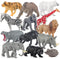 Wildlife Animal Model Toy Playsets 13 PCS Realistic Animal Figure Toys Lion Elephant Rhinoceros Hippo Desktop Decoration Collection Party Favors T...