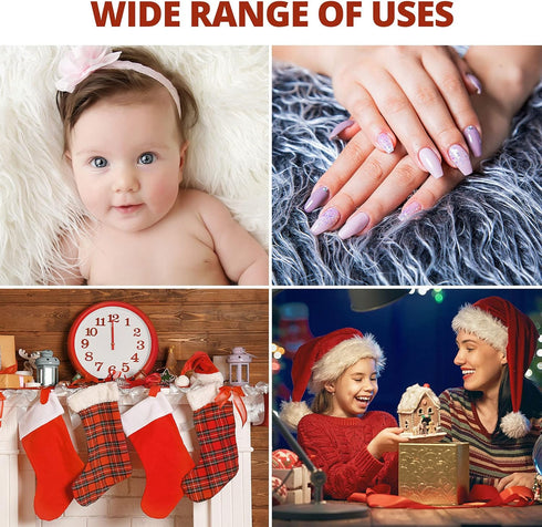 6 Pieces Faux Fur Squares Fabric Shaggy Fur Cuts Fluffy Square Fur Patches for Cosplay Costume Craft Supply Decoration (10 x 10 Inch, Black, White...