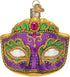 Old World Christmas 36241 Cities, Places and Landmarks Glass Blown Ornaments for Christmas Tree Mardi Gras Mask, 3 X 3 X 2.5...