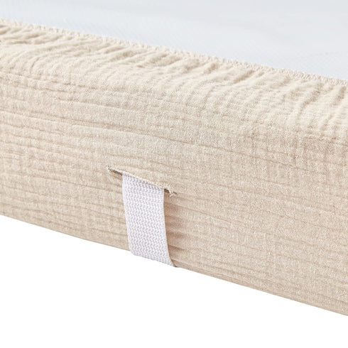 Solid Muslin Changing Table Pad Cover Cradle Sheet, Fits 32"/34''x16" Contoured Diaper Changing Pad, Ultra Soft Cozy Muslin Cotton Changing Table ...