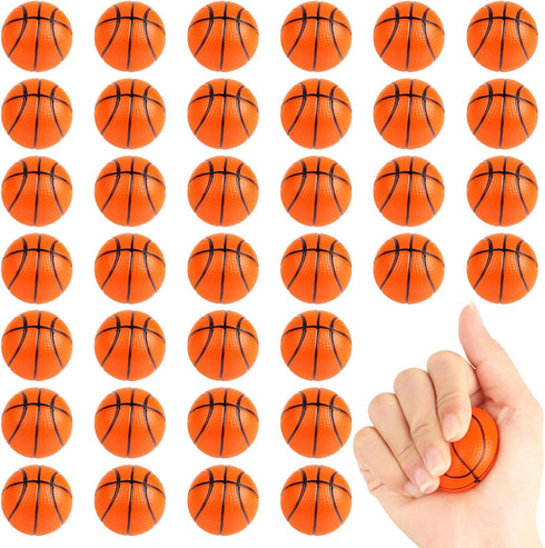 Mini Basketball Stress Ball 36 Pack Basketball Party Favors Small Foam Sports Ball Mini Basketballs for Kids Basketball Favors Anxiety Relief Toy ...