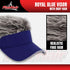 Flair Hair Sun Visor Cap with Fake Hair, Grey Hair with Royal Blue Adjustable Baseball Hat, Royal Blue...