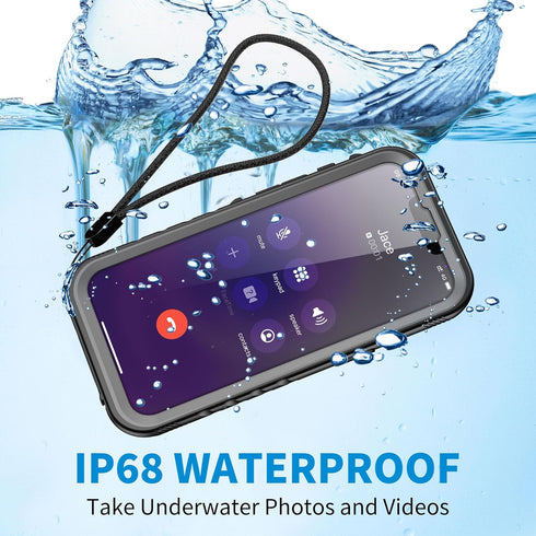 SPORTLINK for iPhone 14 Pro Max Waterproof Case - Built-in Shockproof Dustproof Screen Protector - IP68 Underwater/Military Dropproof/Full Body Pr...