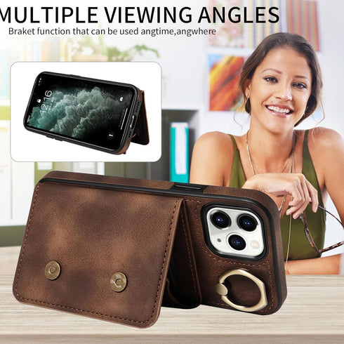 Asuwish Phone Case for iPhone 11 Pro Max 6.5 Wallet Cover with Tempered Glass Screen Protector and Ring Stand Credit Card Holder Slot Leather Cell...