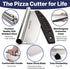 KitchenStar 12-Inch Pizza Cutter Rocker Blade - Sharp Stainless Steel Slicer Knife, Protective Cover, Dishwasher Safe, Small - Professional Pizza ...