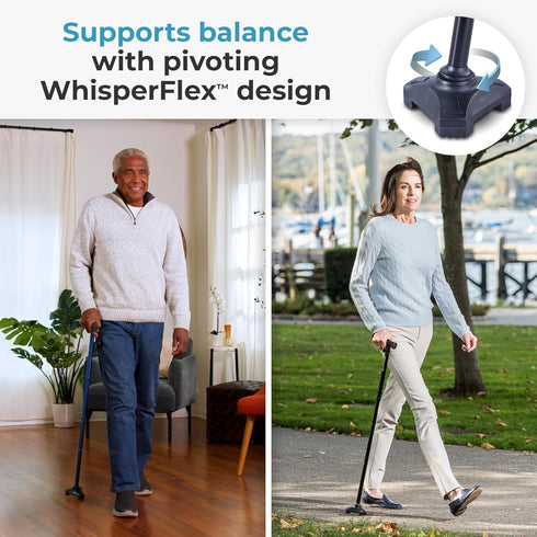 HurryCane Freedom Edition Foldable Walking Cane with T Handle...
