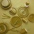 100 Pack Gold Beverage Napkins, Big Party Pack, 2 Ply, Ideal for Wedding, Party, Birthday, Dinner, Lunch, Cocktails. (5” x 5”) by Amcrate...