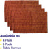 Sweet Home Collection 100% Cotton Placemats for Dining Room Rectangle Two Tone Woven Fabric 13" x 19" Soft Durable Table Mat Set, Set of 6, Rust...