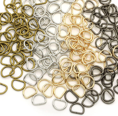 200 Pieces Metal D Ring Buckles D-Ring Loop Clasp Hook for Hardware Bags Ring Hand DIY Accessories...