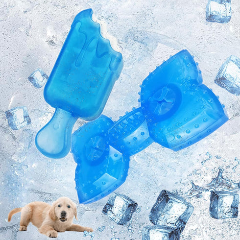 Puppy Chew Toys for Teething, Pack of 2 Freezable Dog Toys, Puppy Teething, Interactive Treat Dispensing, Dog Toys for Small, Medium and Large Bre...