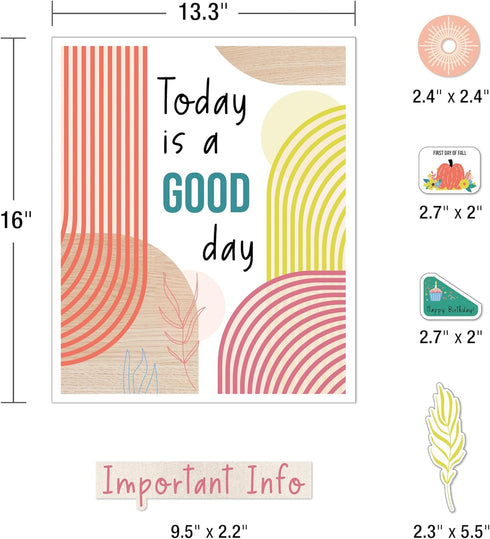 Carson Dellosa True to You 137pc Monthly Calendar Bulletin Board Set, Classroom Calendar, Schoolwork & Monthly Headers, Cover Ups, Motivational Po...