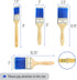 Bates Paint Brushes - 4 Pack, Wood Handle, Paint Brush, Paint Brushes Set, Professional Wall Brush Set, House Paint Brush, Trim Paint Brush, Sash ...