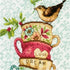 Dimensions 70-65171 Gold Collection Stacked Tea Cups Advanced Counted Cross Stitch Kit, 18 Count White Aida, 7" x 5"...